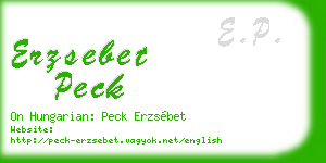 erzsebet peck business card